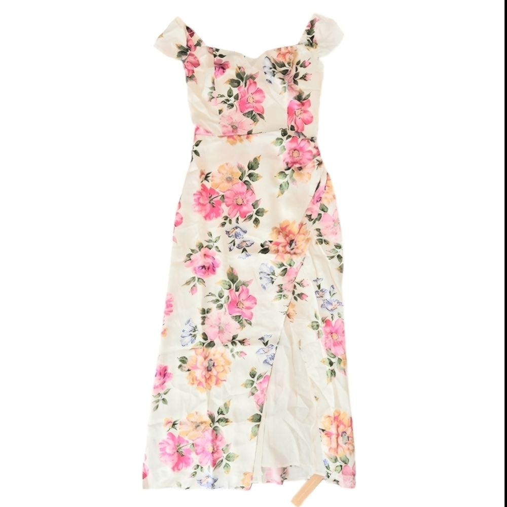 Reformation Genesis Silk Dress Giverny - Picture 10 of 12